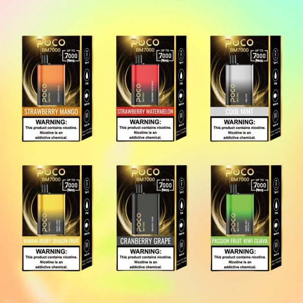 POCO BM7000 Puffs | Vape Kopen Best POCO BM7000 Puffs Type-C Charging Electronic Cigarette Vapes Disposable